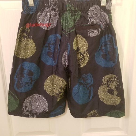 Youth Medium Cherokee Swim Trunks with Skulls - Picture 2 of 2